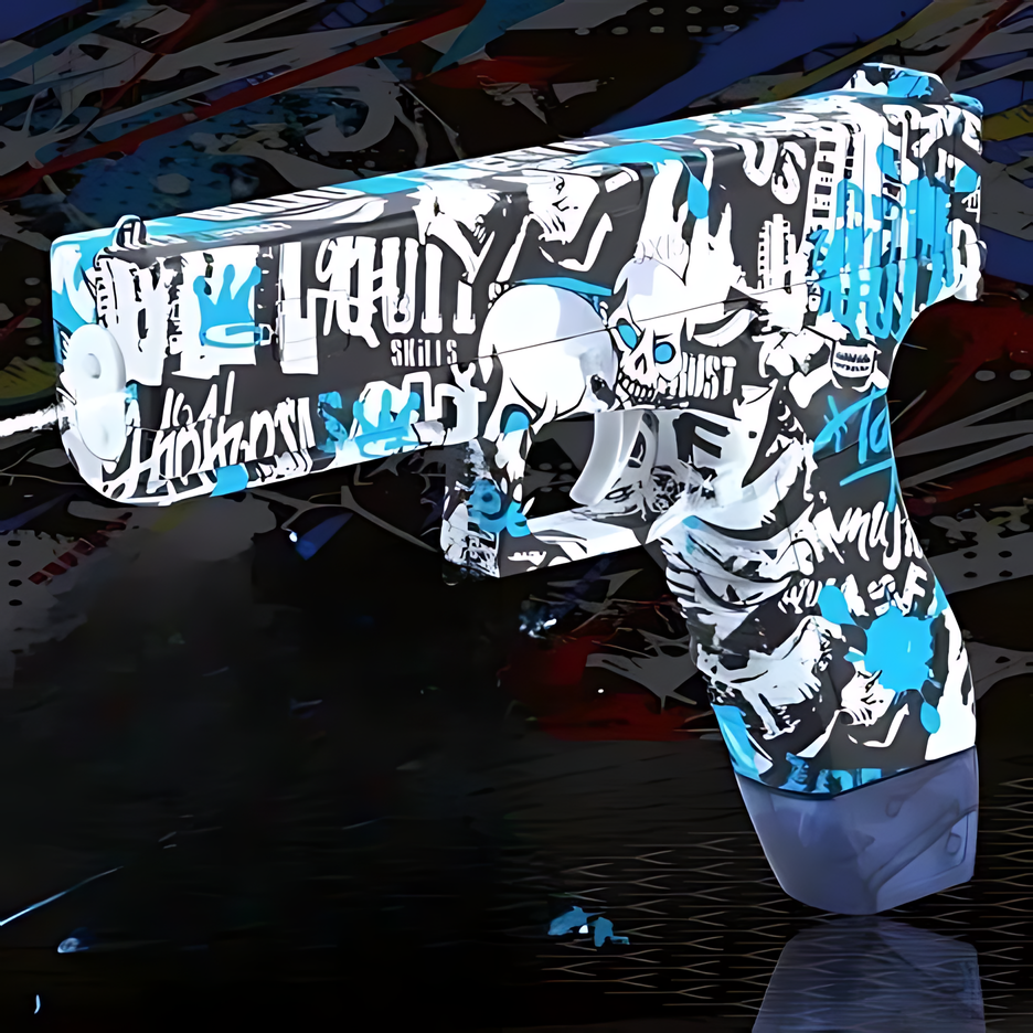 Graffiti Blue GLOCK Electric Water Gun for play
