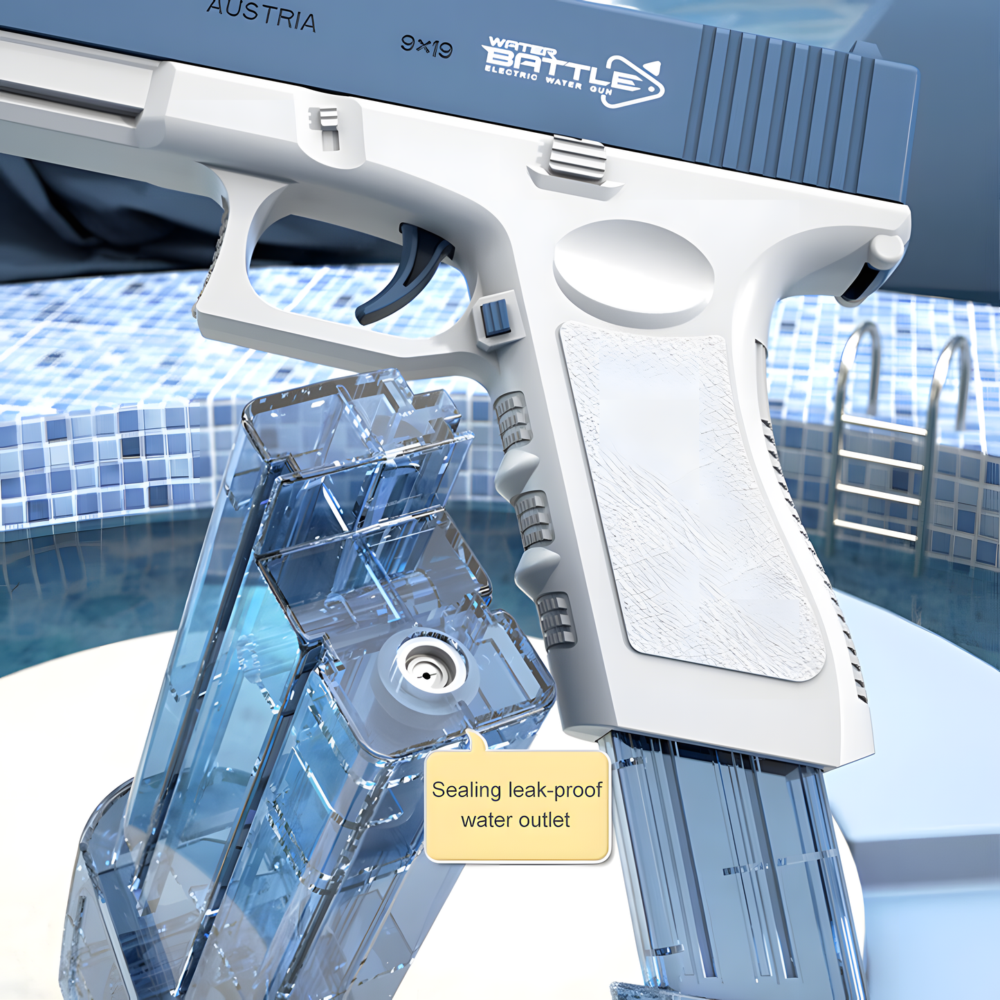GLOCK Water Gun in Blue for outdoor activities