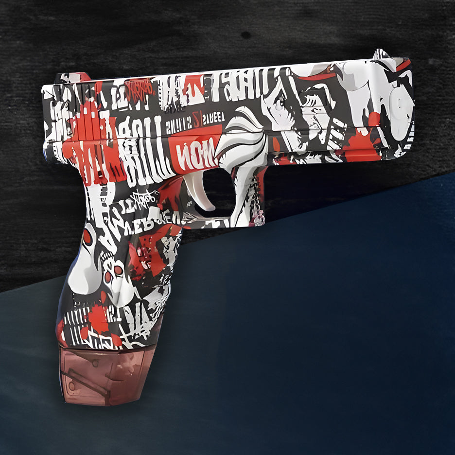 Red Graffiti Glock Water Gun for summer games