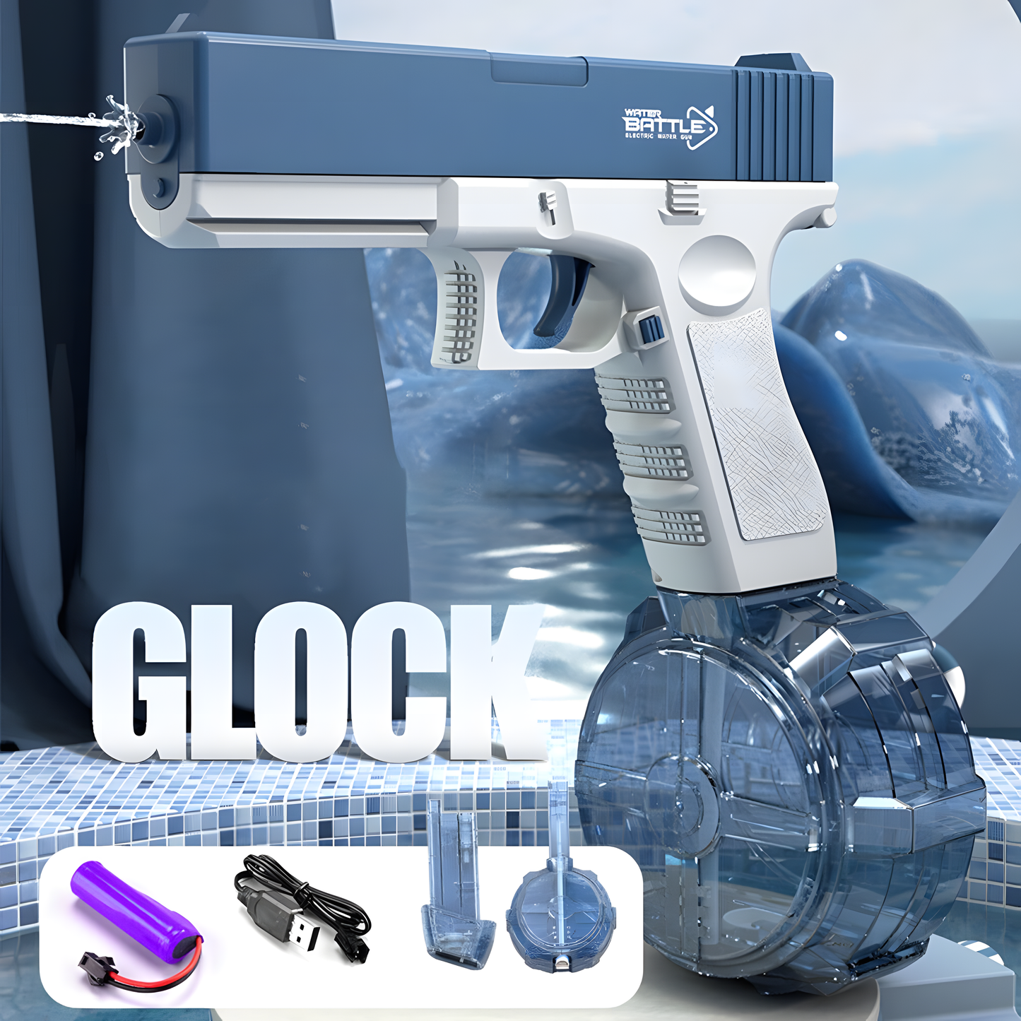Blue GLOCK Electric Water Gun for kids