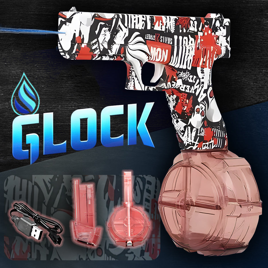 Red Graffiti Glock Water Gun for water battles