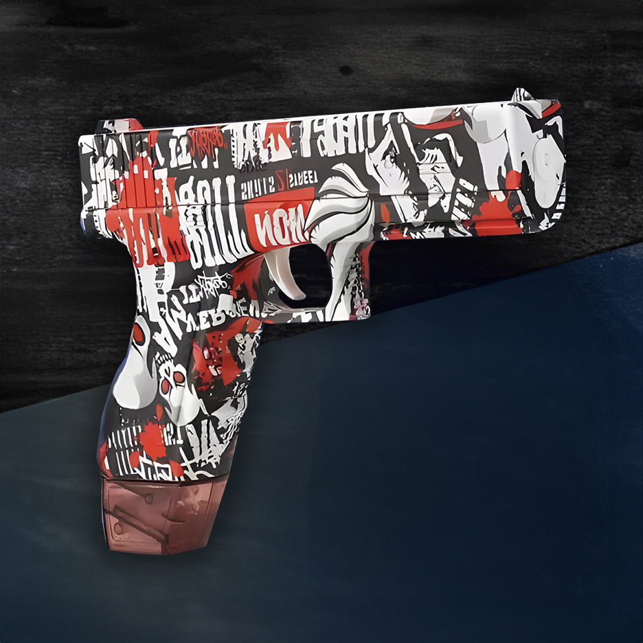 Red Graffiti Glock Electric Water Gun for kids
