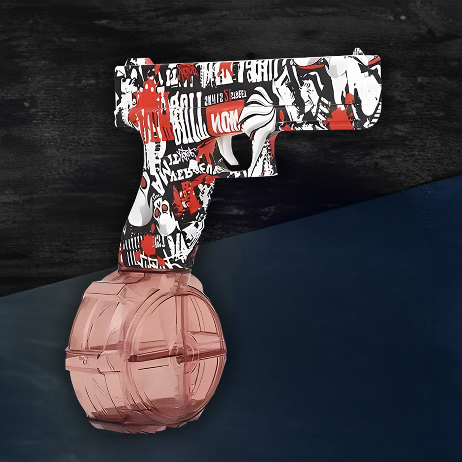 Red Graffiti Glock Water Gun for summer splash fun