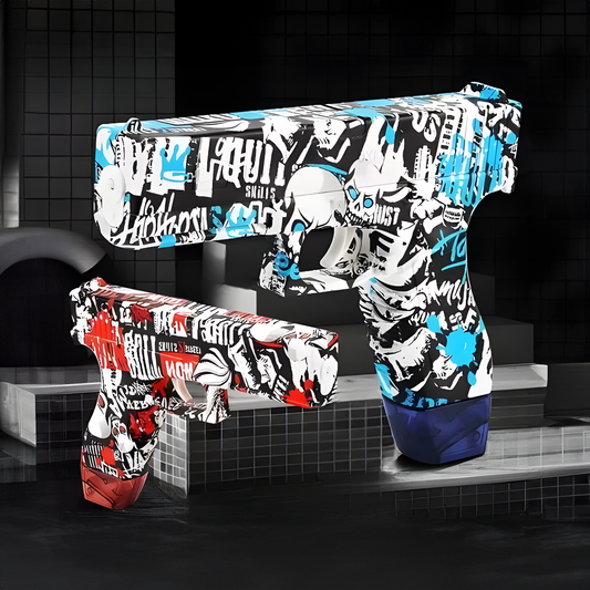 GLOCK Water Gun in Blue Graffiti Style for play