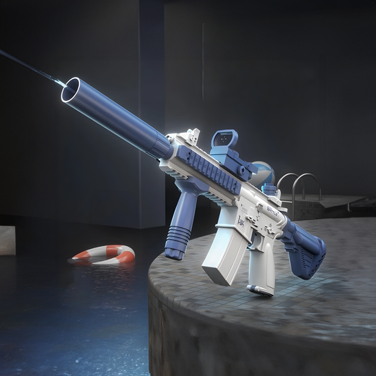 Dynamic Duo M416 Water Gun Set in Red Blue for play