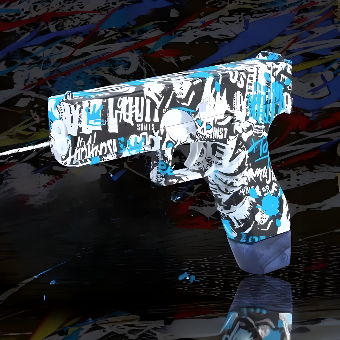Graffiti Blue GLOCK Electric Water Gun for play